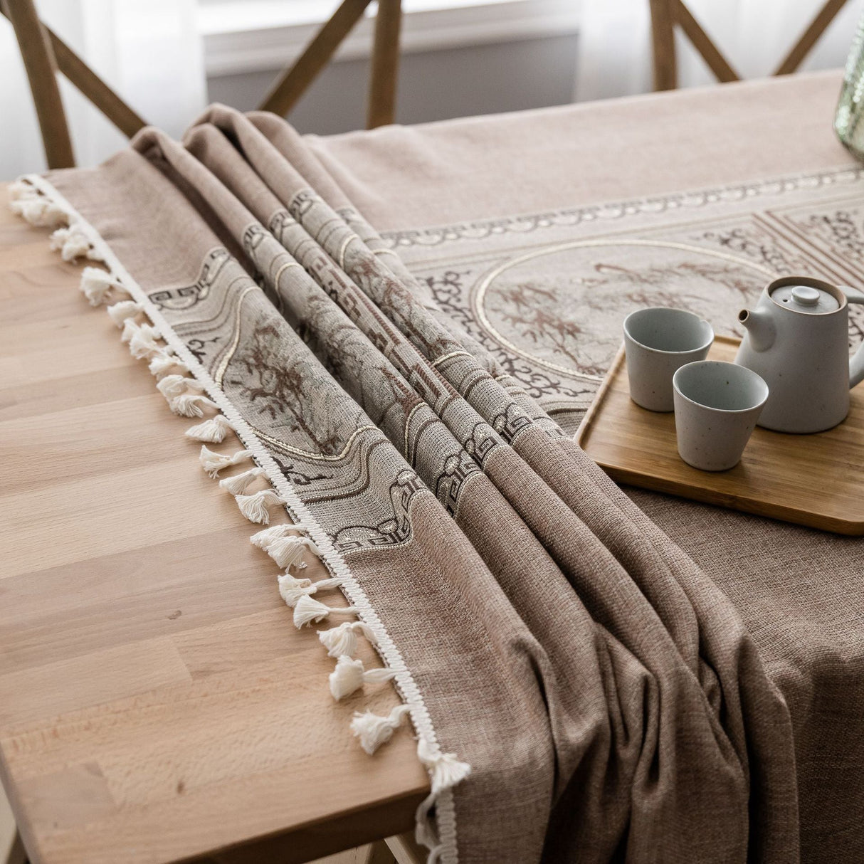 Linen Ethnic Style Linen Washable Tablecloth Pastoral Style Tablecloth Rectangular Table Flag Table Mat Tea Table Tablecloth Julia M Home & Kitchen
