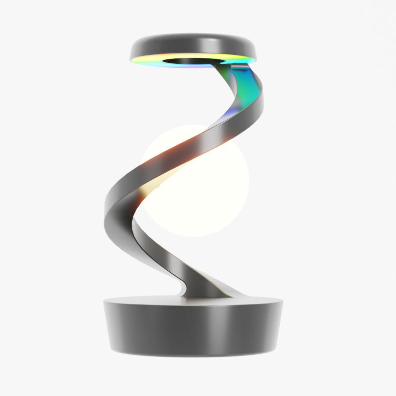 Floating and Spinning in Air with LED Moon Lamp RGB Floating Moon Table Lamp with Wireless Phone Charger for Office Bedroom Home Julia M Home & Kitchen