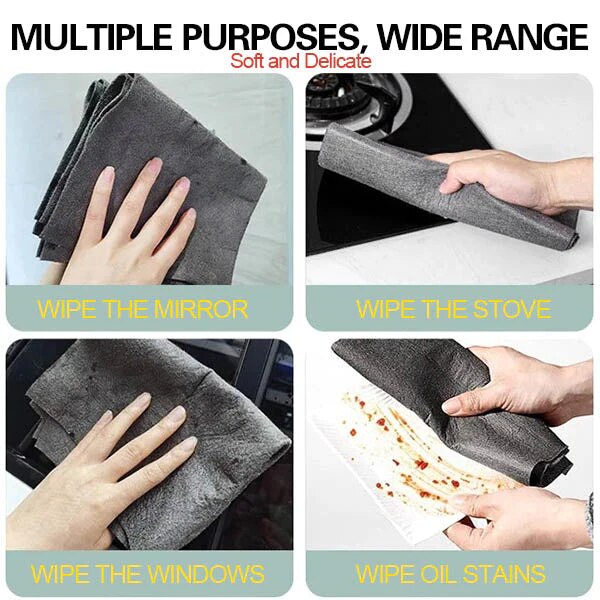 5pcs Magic Cloth Can Wipe The Glass Cloth Without Hair And Water Marks Magic Cloth Island Fiber South Korean Towel Water Absorbing Cloth Julia M Home & Kitchen