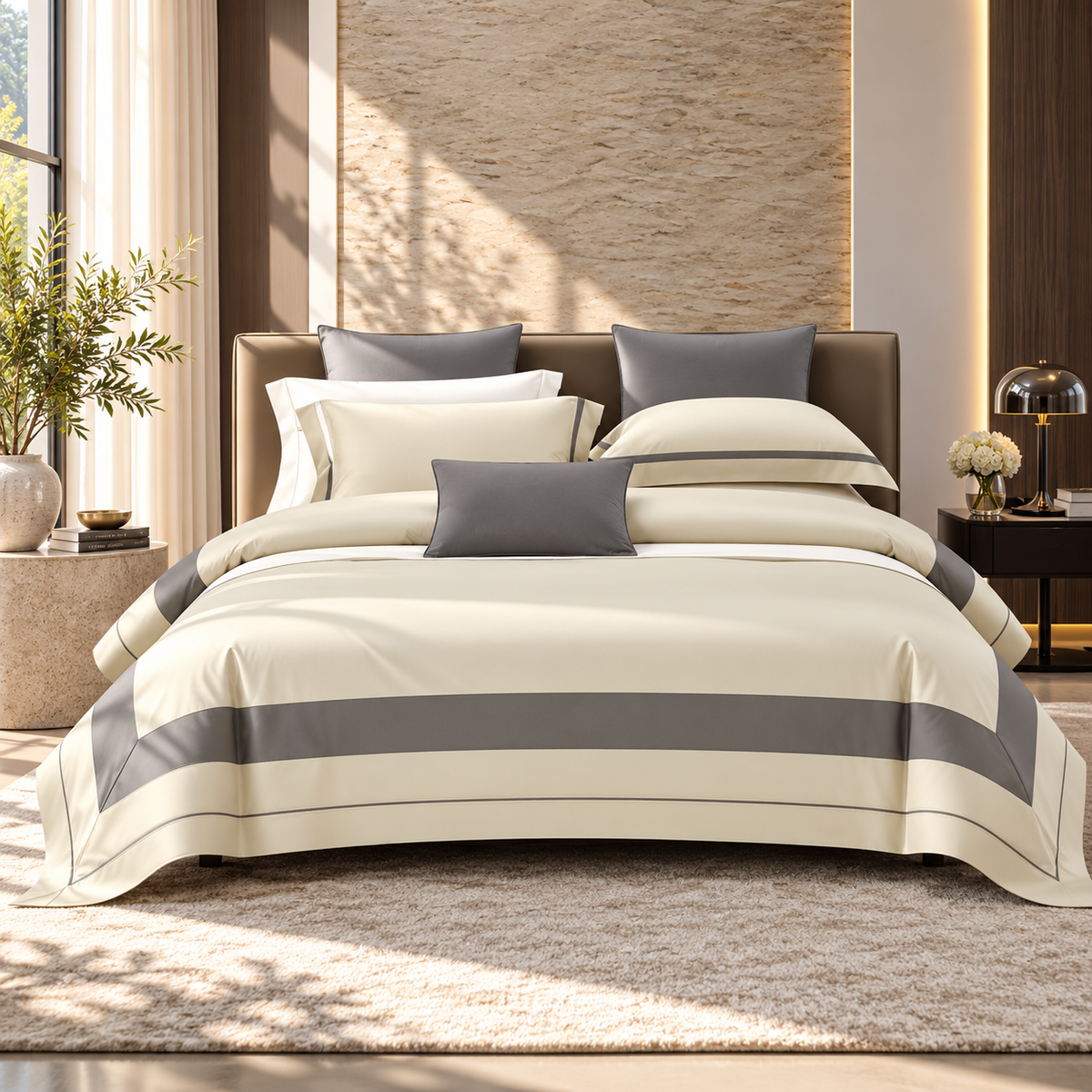 Ainsley Cotton Sateen Patchwork Bedding Set