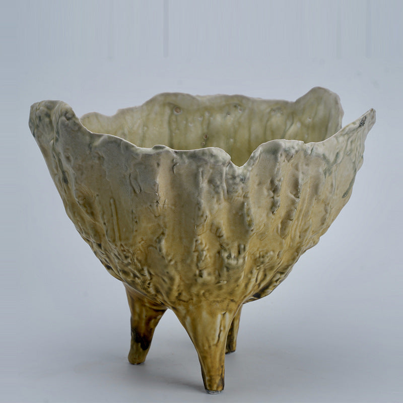 Wabi-Sabi Elegance: Vintage-Inspired Glazed Ceramic Vase
