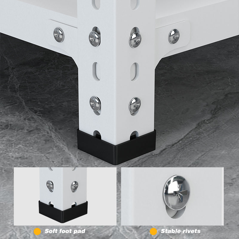 Household storage rack, adjustable display rack, carbon steel storage rack 100cm * 40cm * 180cm, five layers (white) - Julia M LifeStyles