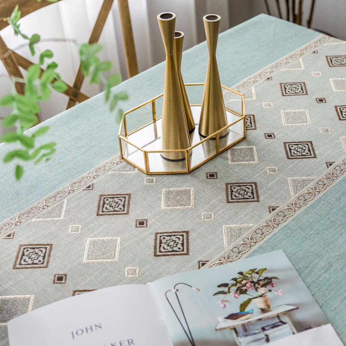 Linen Ethnic Style Linen Washable Tablecloth Pastoral Style Tablecloth Rectangular Table Flag Table Mat Tea Table Tablecloth Julia M Home & Kitchen