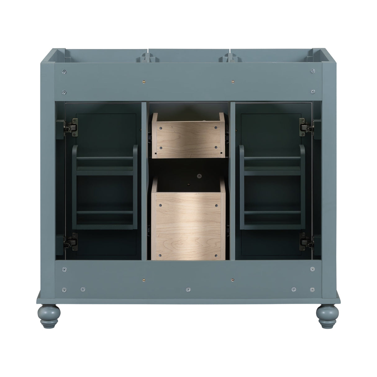 36 "No sink, with 2 drawers and soft closing door, independent makeup rack, bathroom cabinet, blue (excluding sink) Julia M Home & Kitchen