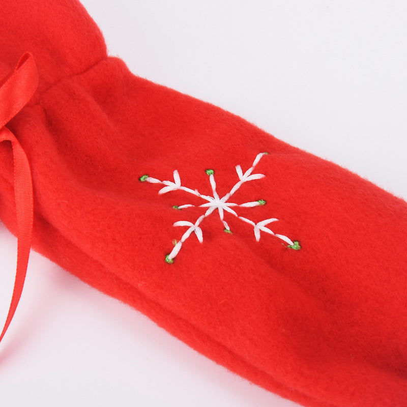 Christmas Chair Foot Cover, Christmas Hotel Decoration Supplies, Embroidered Restaurant Stools, Table Foot Cover Julia M Home & Kitchen