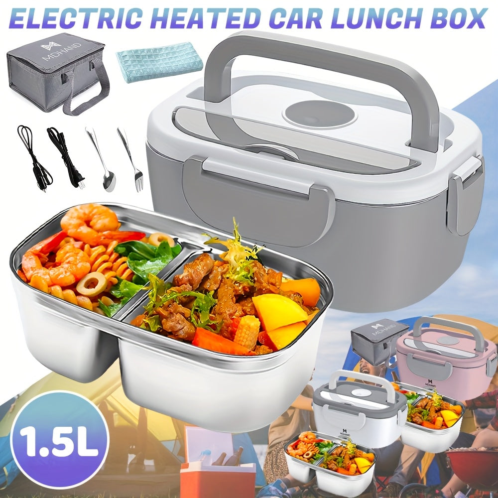 65W Electric Lunch Box Heater - Portable Food Warmer with Stainless Steel Tray Julia M Home & Kitchen