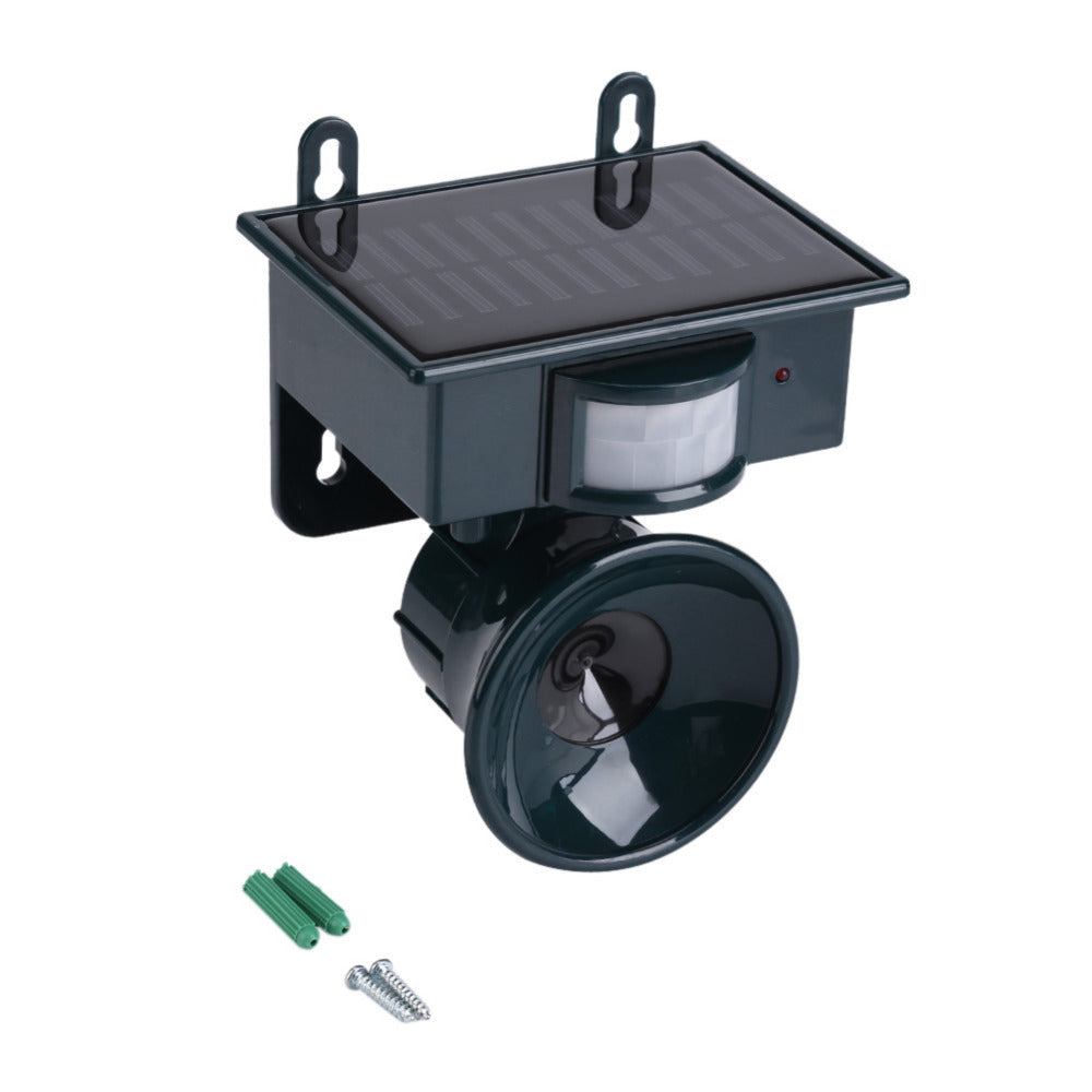 Solar-Powered Ultrasonic Animal & Bird Repeller – Elegant Outdoor Protection
