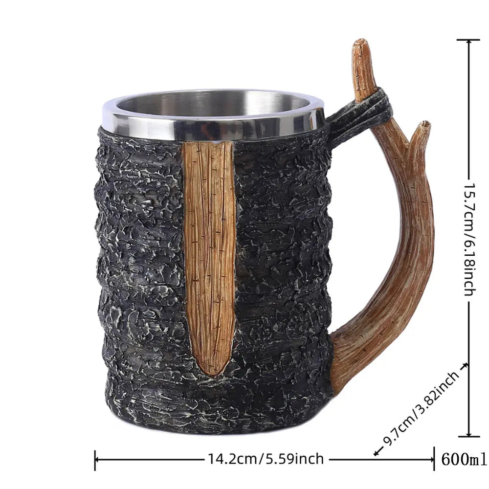 Original Tree Branch Mug - Rustic Log Design Beer Cup eprolo