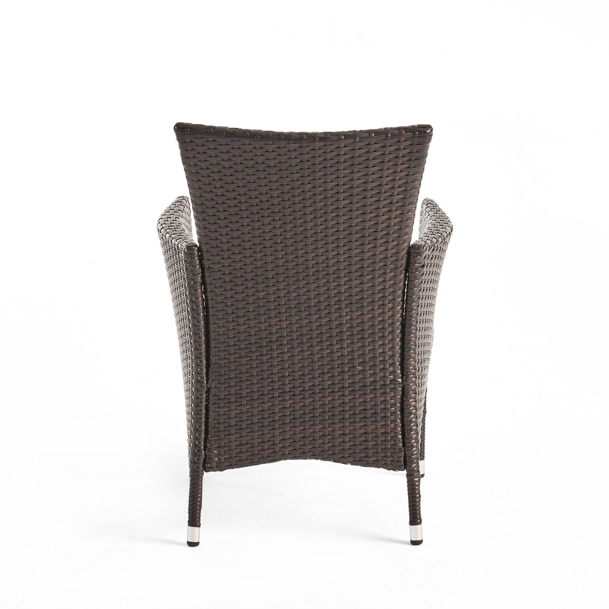 Clementine Outdoor Multibrown PE Wicker Dining Chairs (Set of 2) eprolo