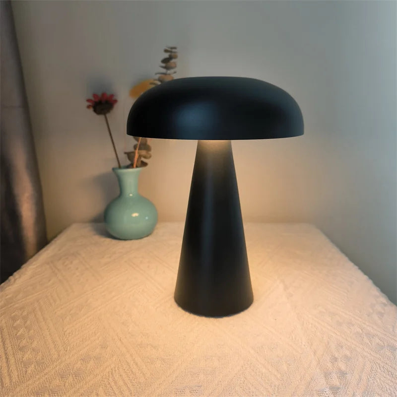 New rechargeable touch mushroom table lamp creative bedside eye protection table lamp restaurant bar atmosphere table lamp Julia M Home & Kitchen