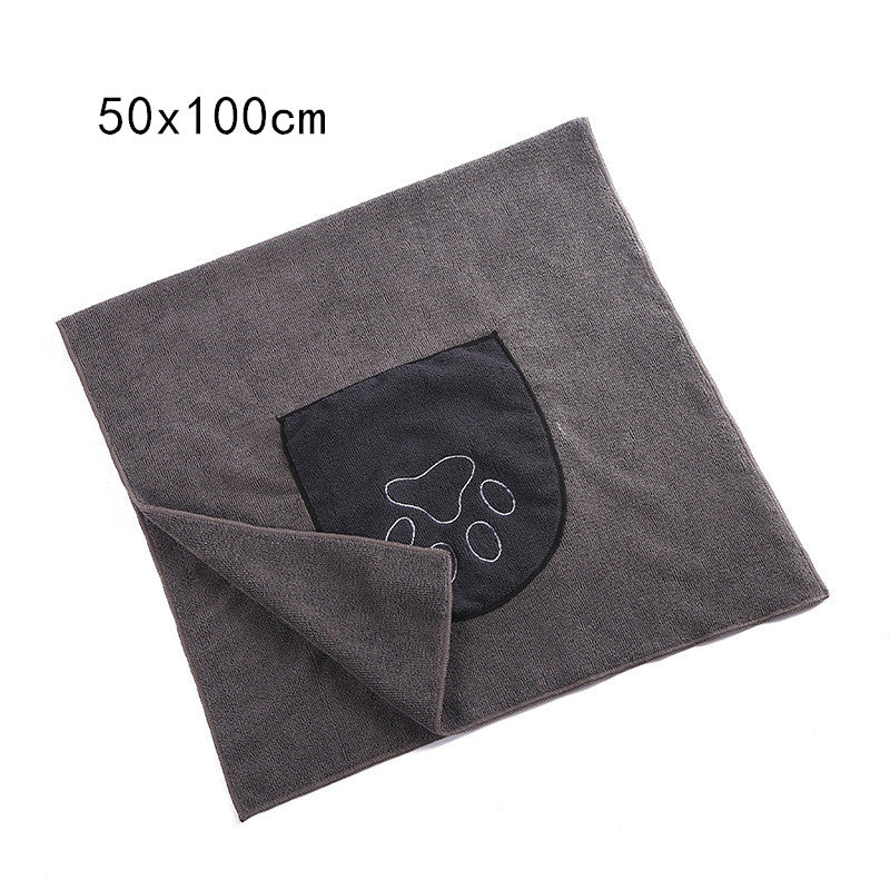 Luxurious Blue-Purple Pet Absorbent Cotton Towel – Soft, Stylish & Travel-Ready