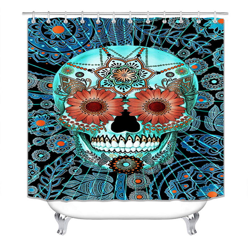 Polyester Printed Shower Curtain Thickened Waterproof Halloween Shower Curtain - Julia M LifeStyles