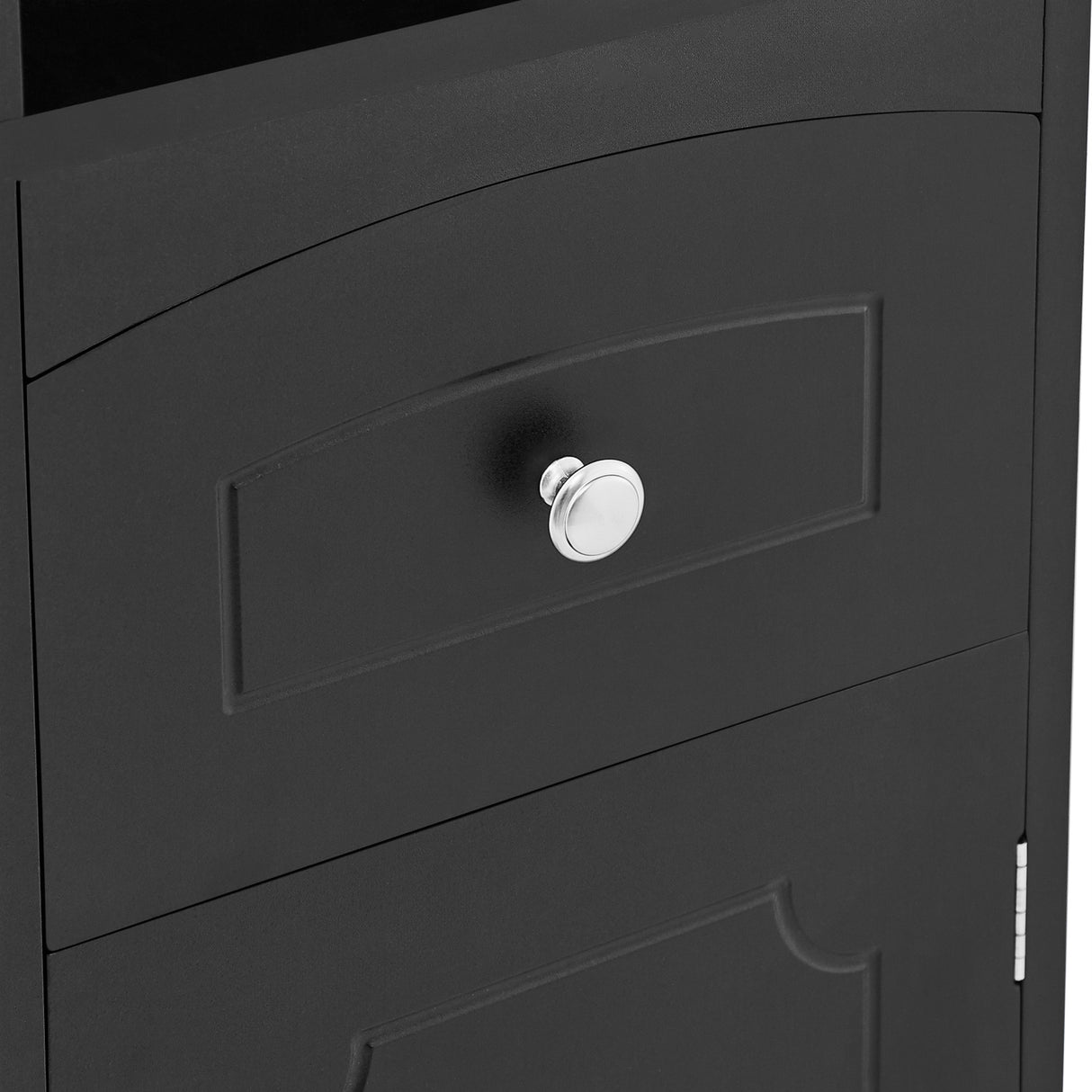 Tall Bathroom Cabinet, Freestanding Storage Cabinet with Drawer, MDF Board, Adjustable Shelf, Black - Julia M LifeStyles