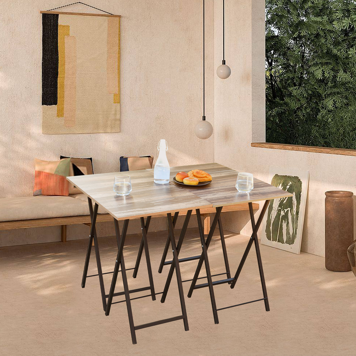 TV Trays for Eating Set of 4 with Stand,Folding TV/Snack Tray Table Set,Folding TV Dinner Tables for Small Space - Julia M LifeStyles