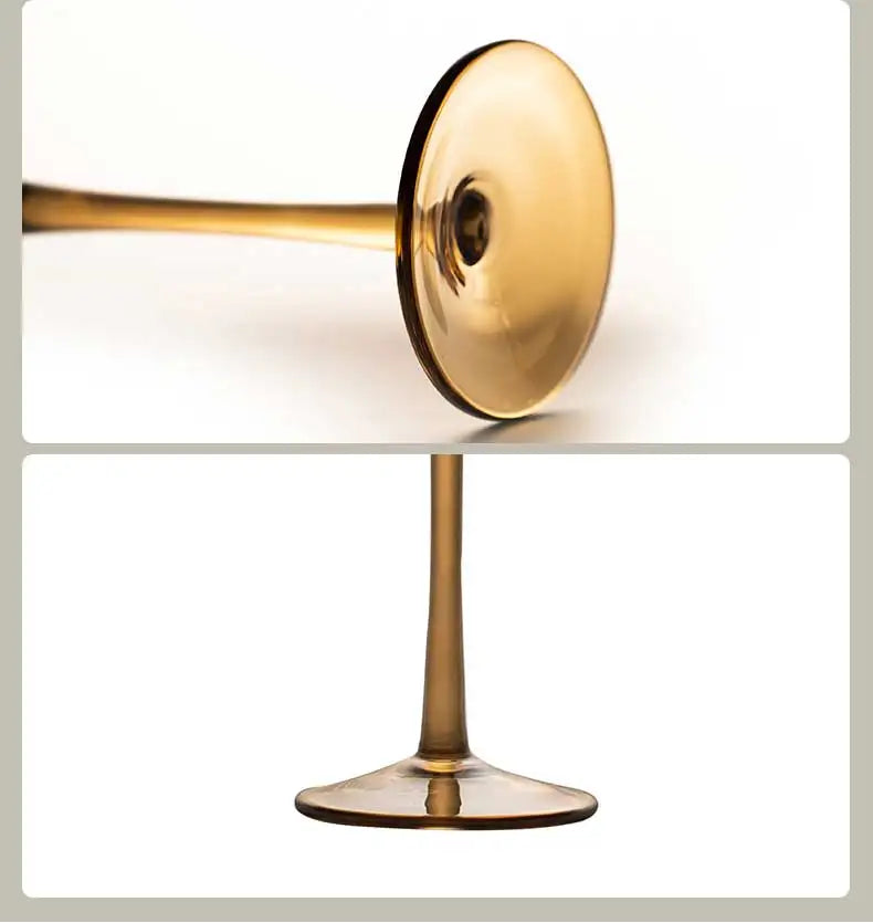 Hammered Diamond Amber Crystal Champagne Goblet Julia M Home & Kitchen