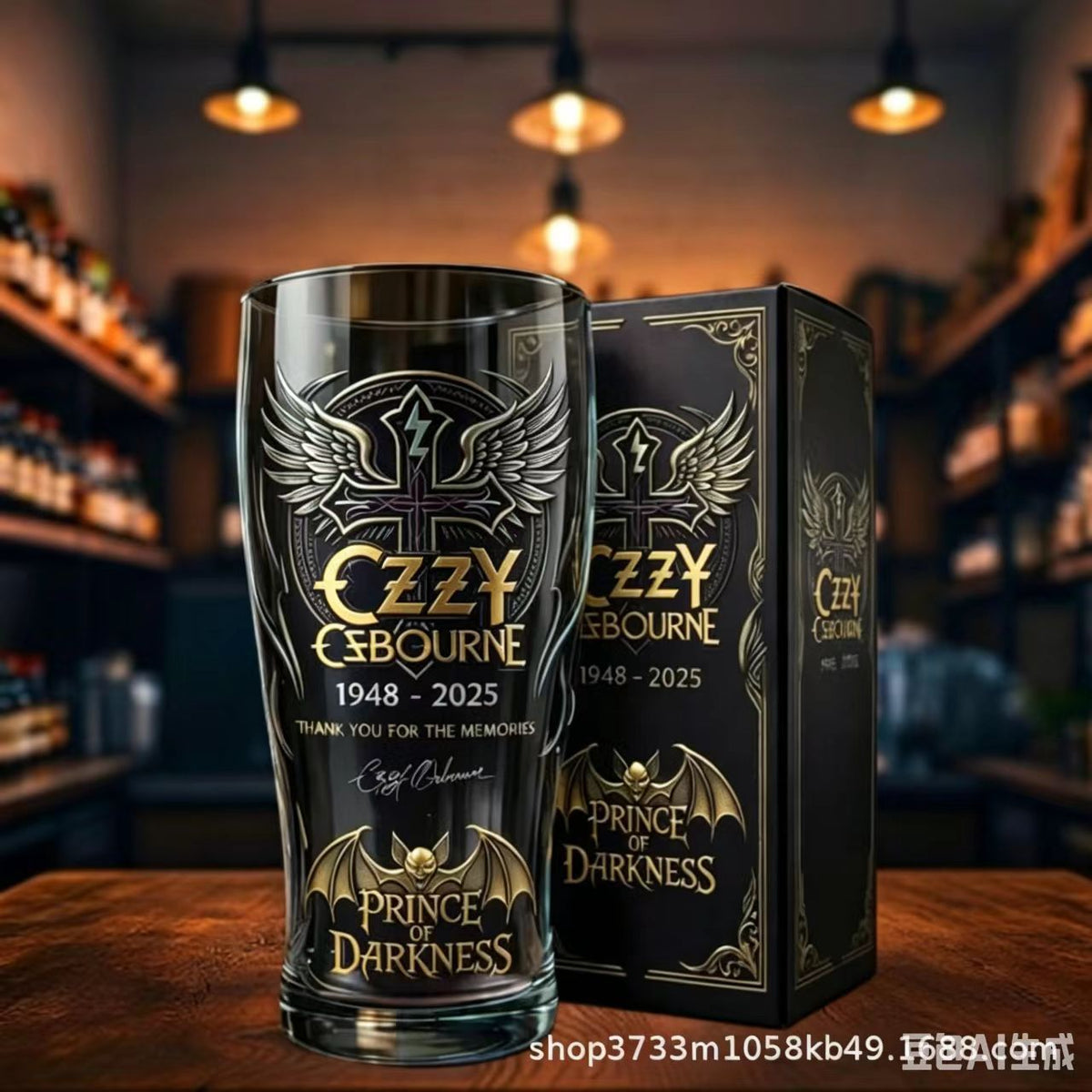 Colored glass bottle beer glass
