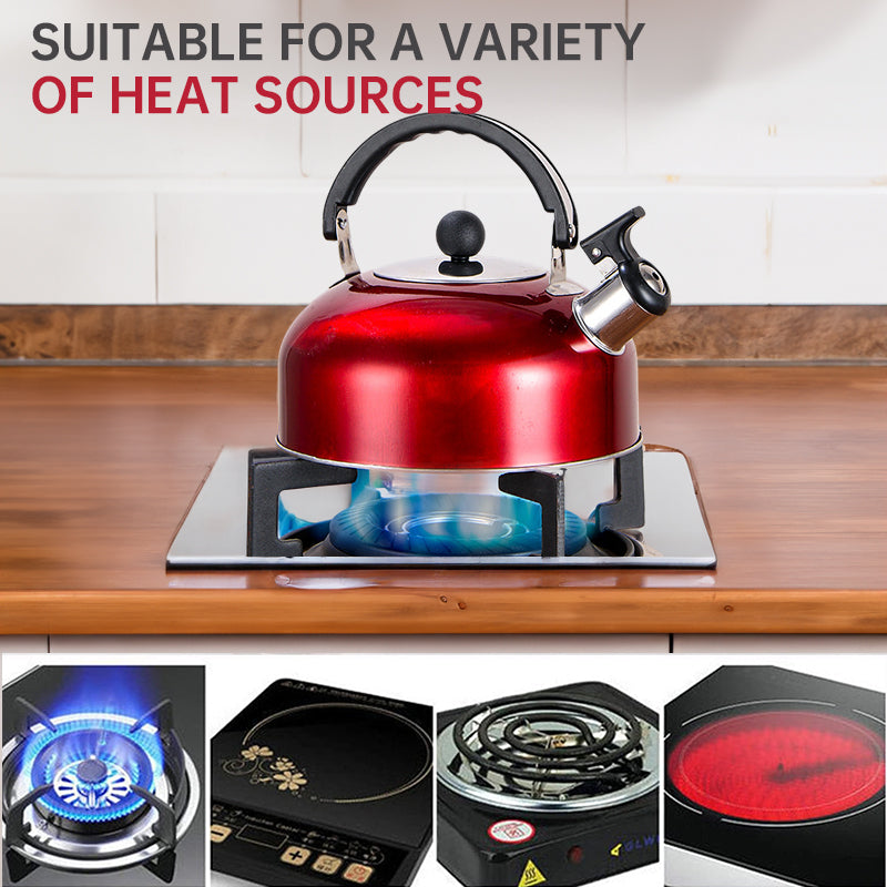 A 3L stainless - steel kettle for gas heating. It features a whistle and a comfortable handle, suitable for cooking and tea. Julia M Home & Kitchen