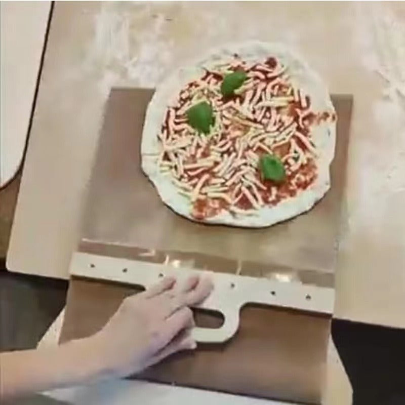 Wooden Sliding Pizza Shovel Portable Pizza Peel Pizza Spatula Paddle with Handle Baking Supplies Kitchen Tools - Julia M LifeStyles