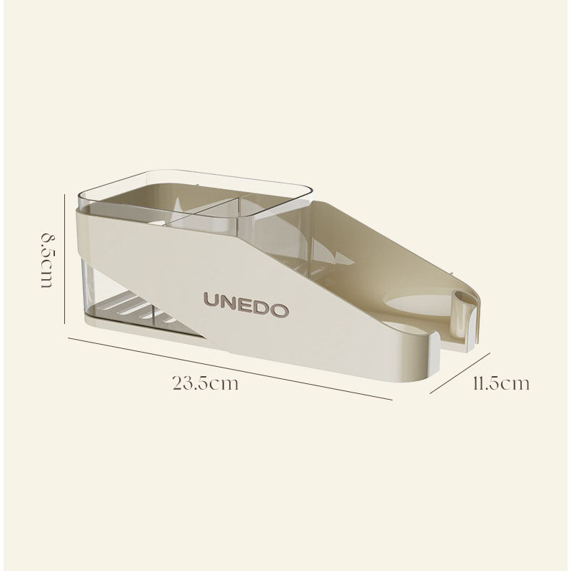 Cream hair dryer storage rack, non perforated wall mounted bathroom hair dryer rack, hair dryer holder, bathroom rack - Julia M LifeStyles