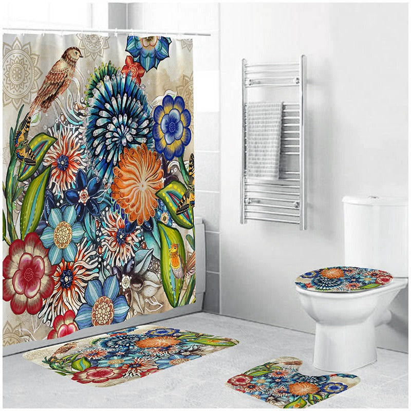 Bohemian Style 3D Digital Printing Polyester Waterproof and Mold Proof Shower Curtain Bathroom Shower Curtain - Julia M LifeStyles