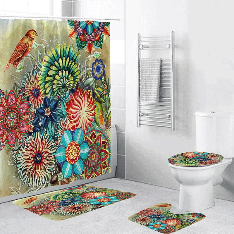 Bohemian Style 3D Digital Printing Polyester Waterproof and Mold Proof Shower Curtain Bathroom Shower Curtain - Julia M LifeStyles