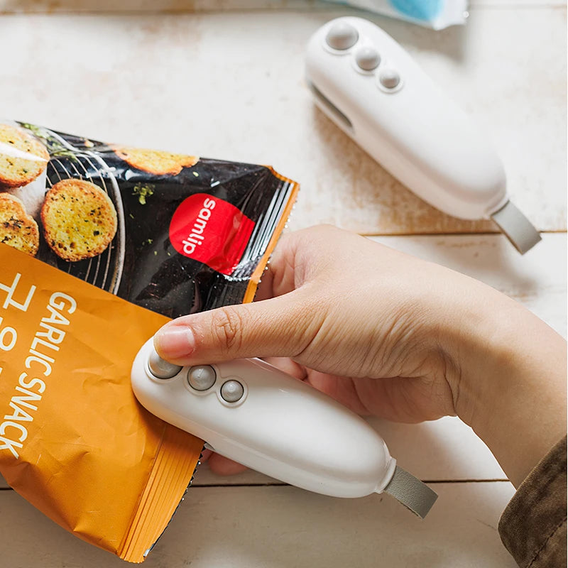 Mini Heat Bag Sealing Machine Package Sealer Bags Plastic Food Sealer Clip Bag Handheld Sealer Food Packaging Heat Sealer - Julia M LifeStyles