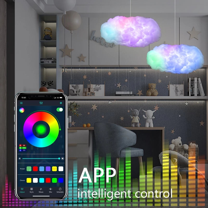Luxe 3D RGBIC Cloud Ambient Light with Music Sync & App Control