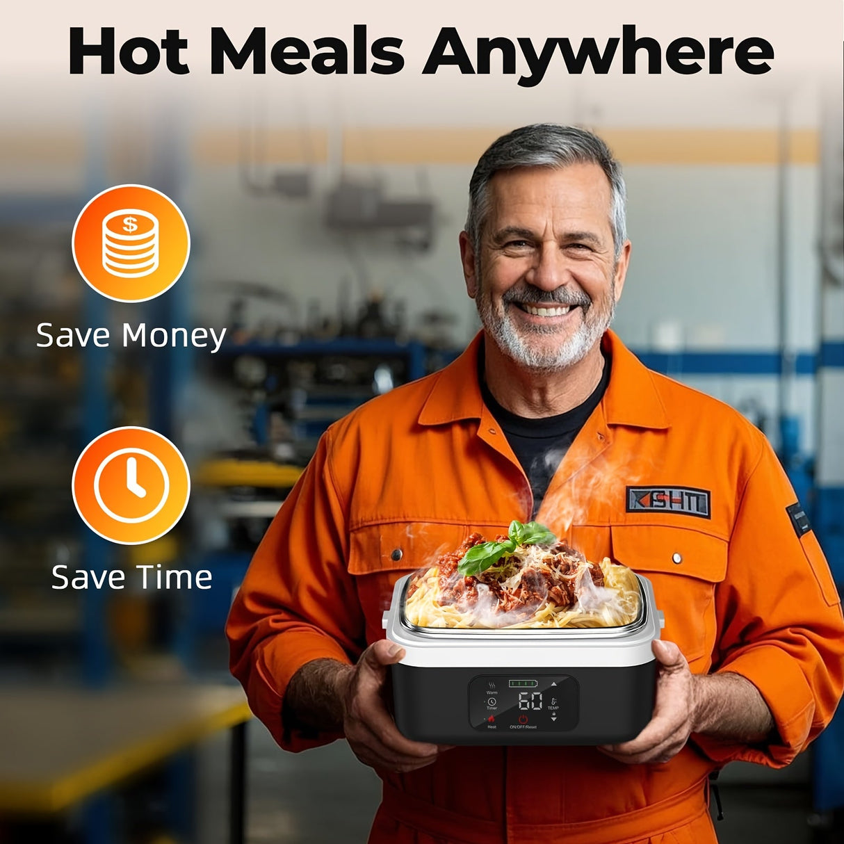 Portable 60W Wireless Electric Lunch Box with 8000mAh Power Bank Julia M LifeStyles