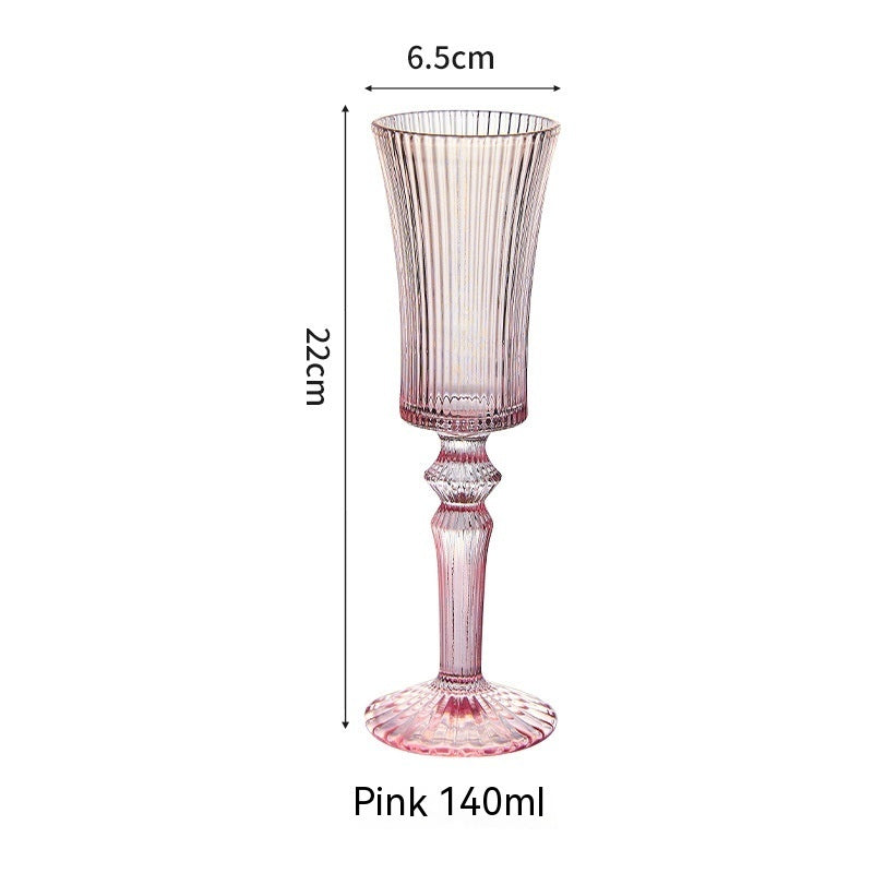Mild Luxury Retro 140ml Striped Glass Goblet