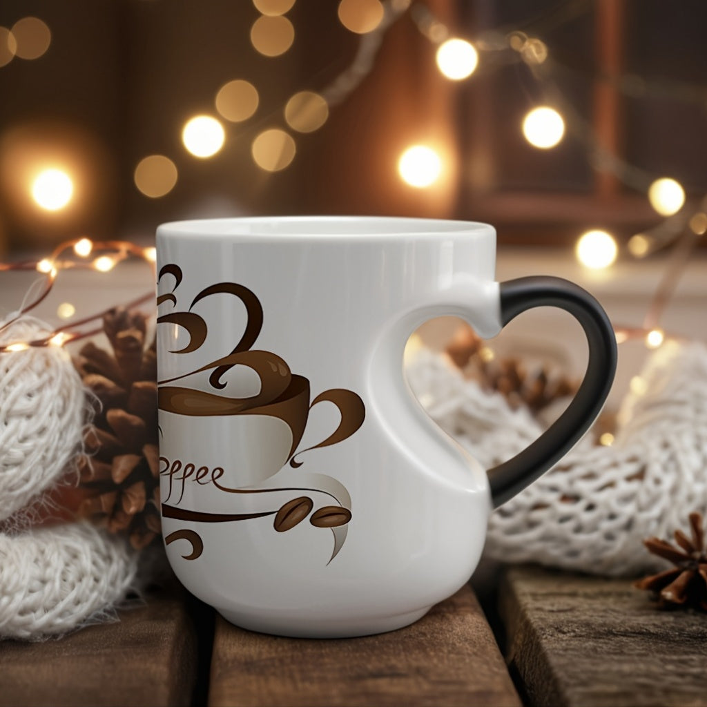 Heart-Shaped Handle Color Changing Ceramic Mug 11Oz Julia M LifeStyles