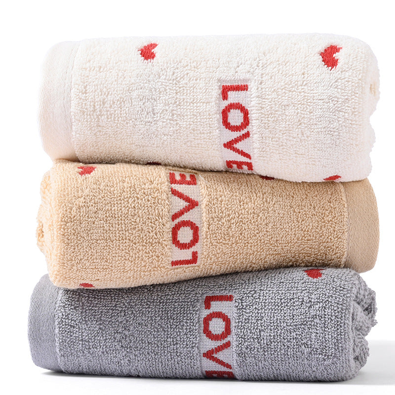 Pure Cotton Couple Embroidery Household Towels