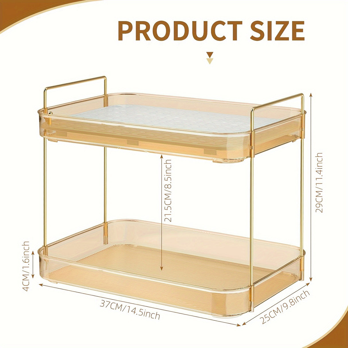 Versatile Whiskey & Glassware Organizer Tray - Perfect for Kitchen, Bathroom Countertops | Includes Drain Board & Spice Rack - Julia M LifeStyles