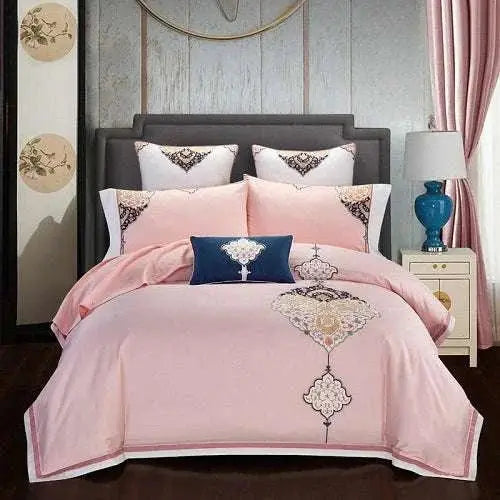 4-piece embroidered bedding set - Julia M LifeStyles