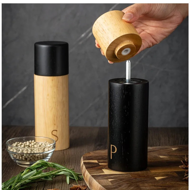 Oak Pepper Grinder Salt and Pepper Grinder Wooden Salt Mill Pepper Grinder with Adjustable Ceramic Rotor - Julia M LifeStyles