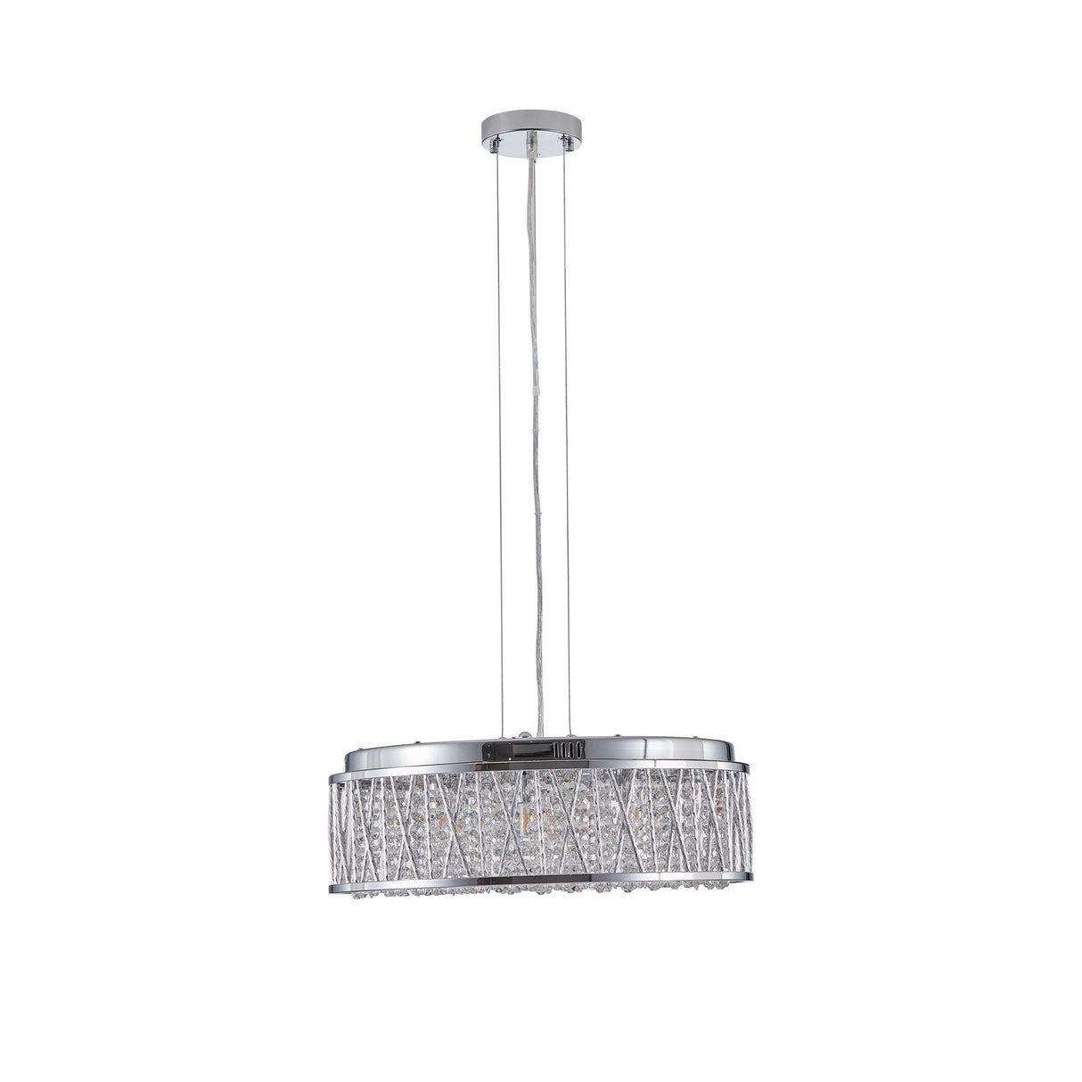 Modern Crystal Ceiling Light – Round Flush Mount Chandelier
