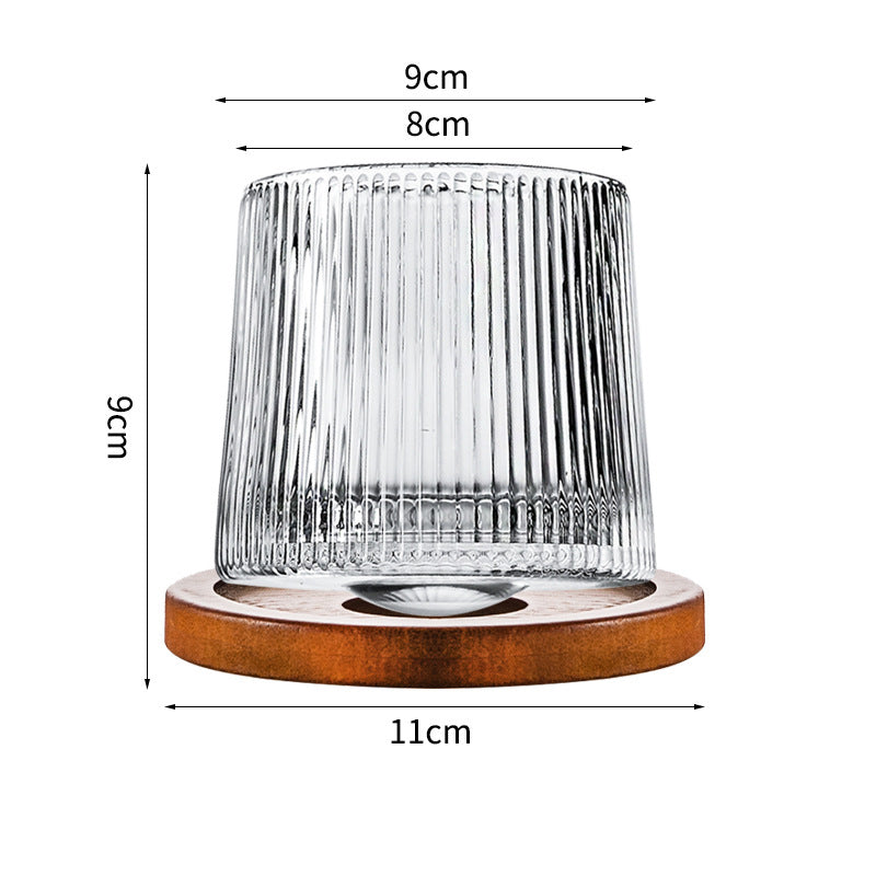 Hand drawn rotating glass cups multiple multi-purpose whiskey glasses rotating glass cups Julia M Home & Kitchen