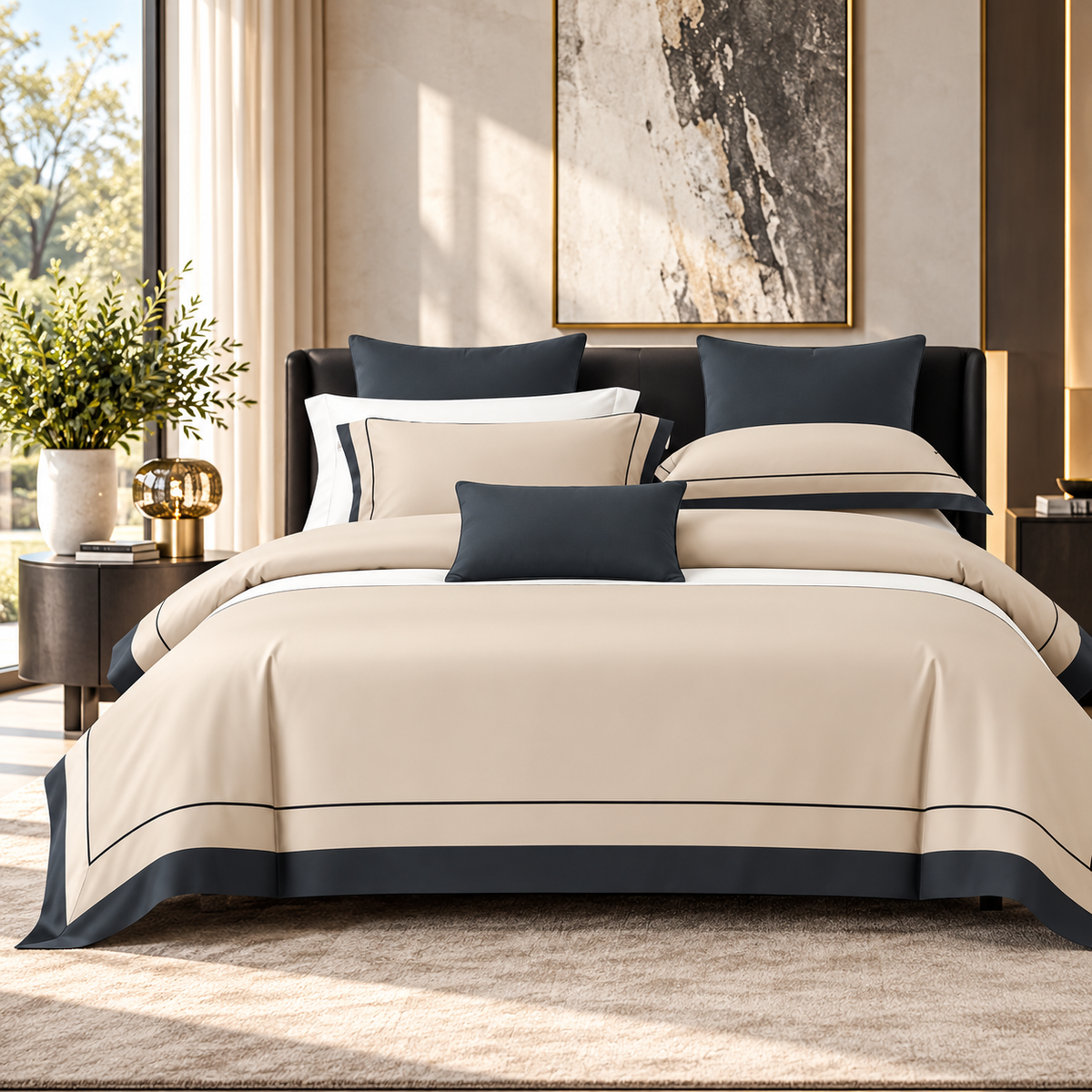 Ainsley Cotton Sateen Patchwork Bedding Set