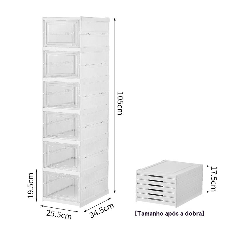 Transparent Foldable Shoe Storage Box - Dustproof & Space-saving Design - Julia M LifeStyles