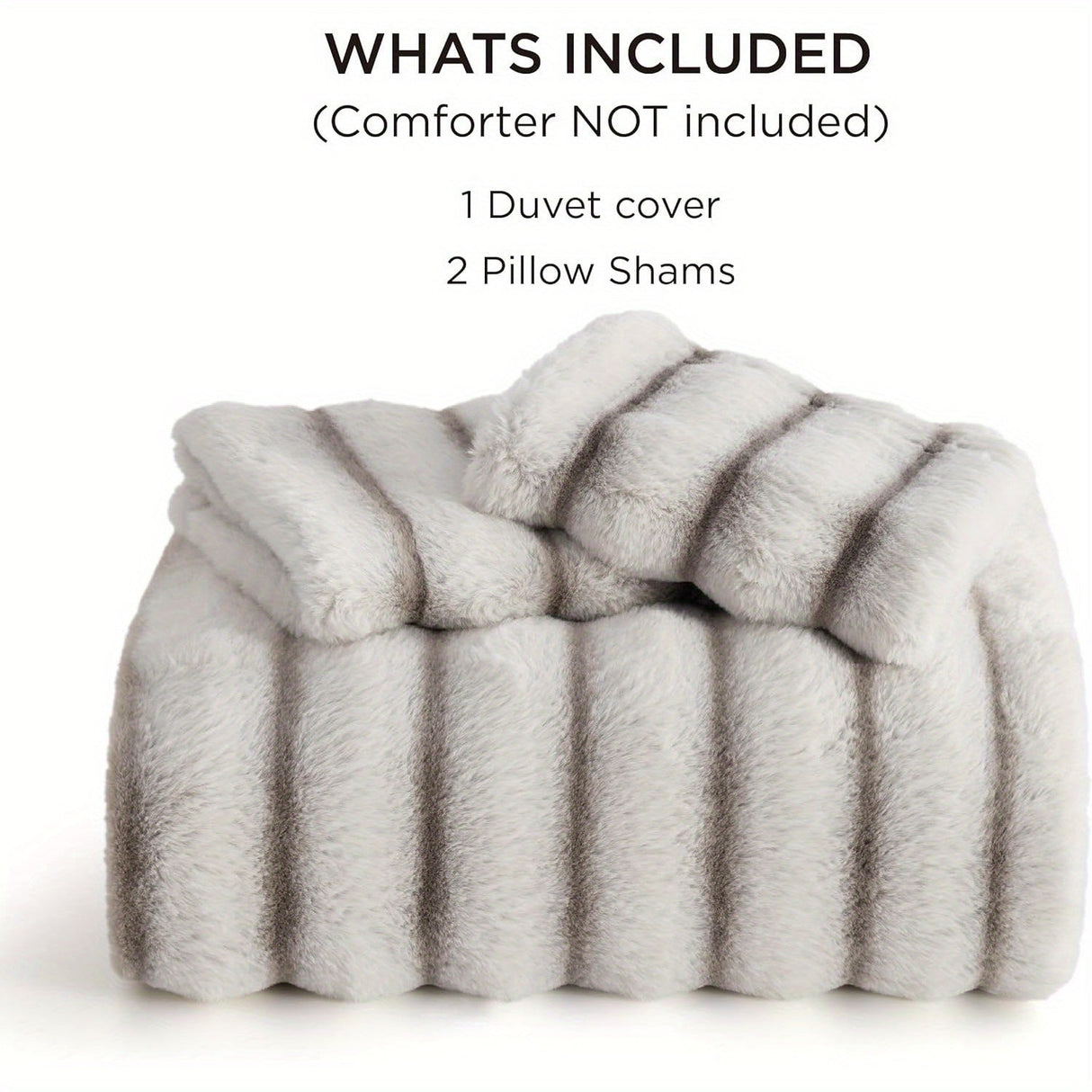 Bedsure Luxurious Faux Fur 3-Piece Duvet Cover Set - Ultra Soft Cozy Bedding Julia M LifeStyles