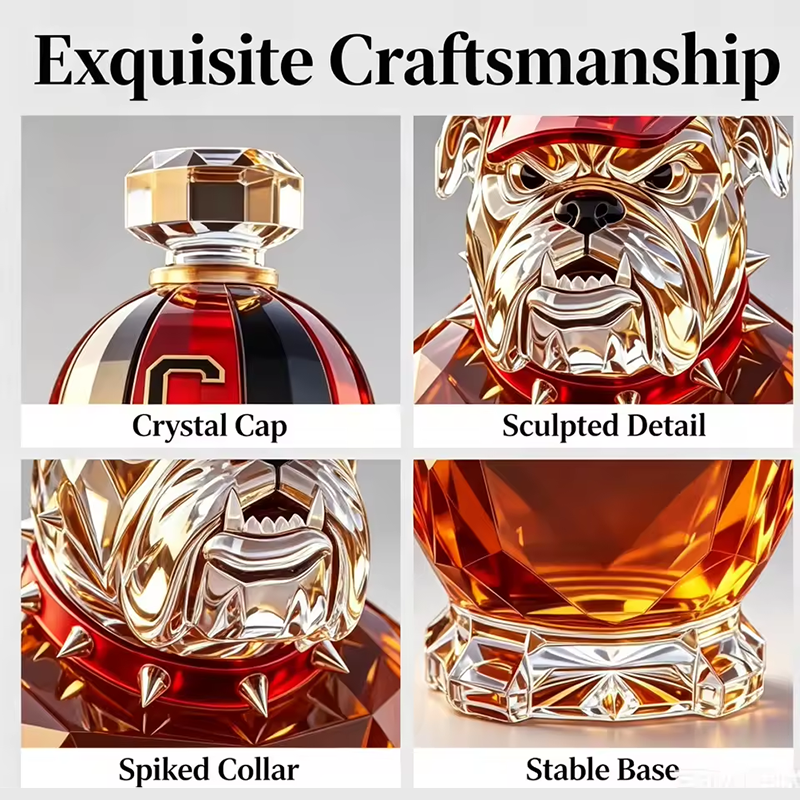 Sculptural Glass Spirits Decanter