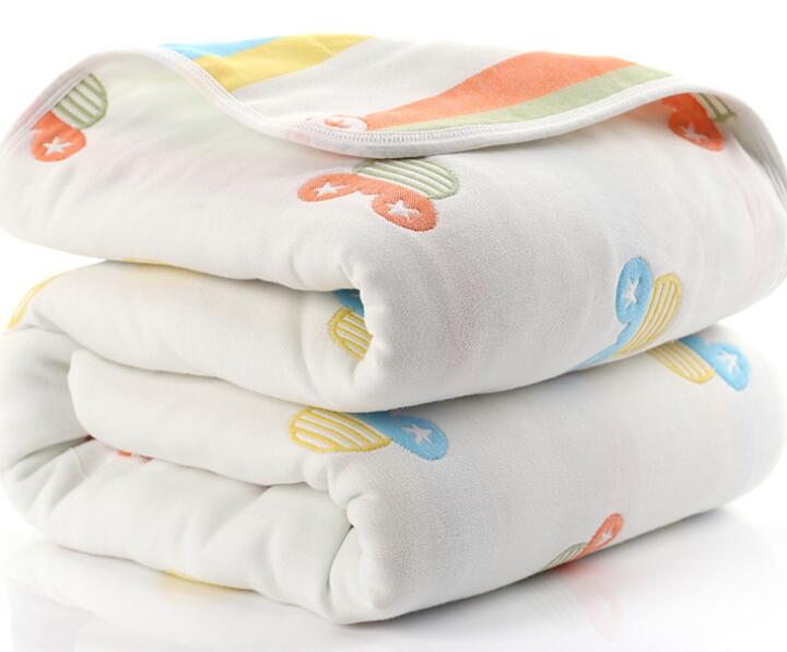 Baby Blankets Newborn Muslin Cotton 6 Layers Thick Swaddle Kids Receiving Blankets Children Cover Bedding eprolo