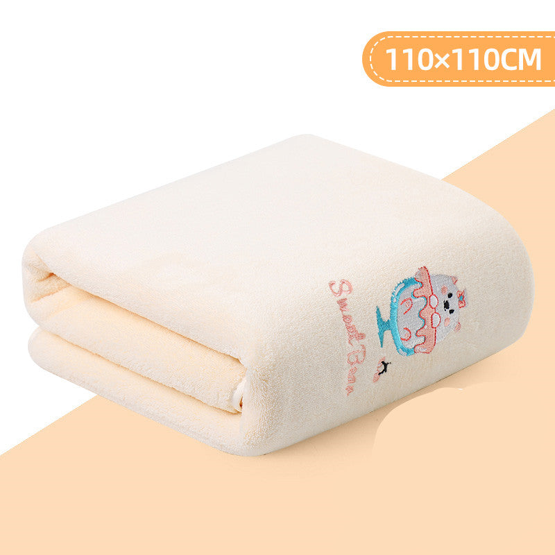 Premium Ultra-Absorbent Baby Cotton Bath Towel for Ages 1-4 Months