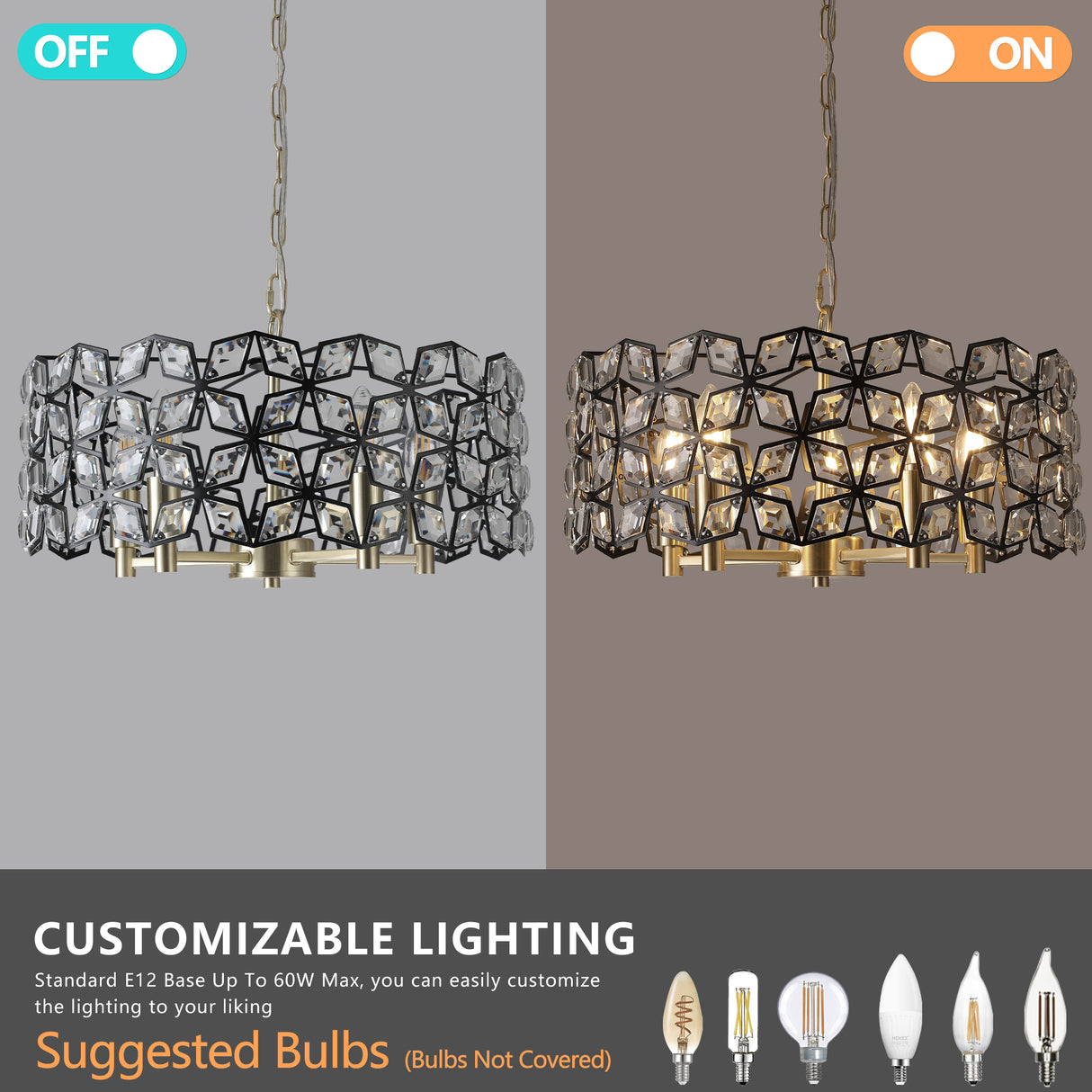 The Aurelia™ Crystal Chandelier – Statement Lighting for Refined Interiors