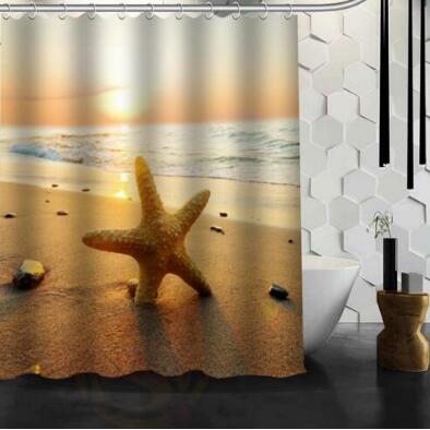 Waterproof Shower Curtain Bathroom Curtain Beach Spa Shower Curtain - Julia M LifeStyles