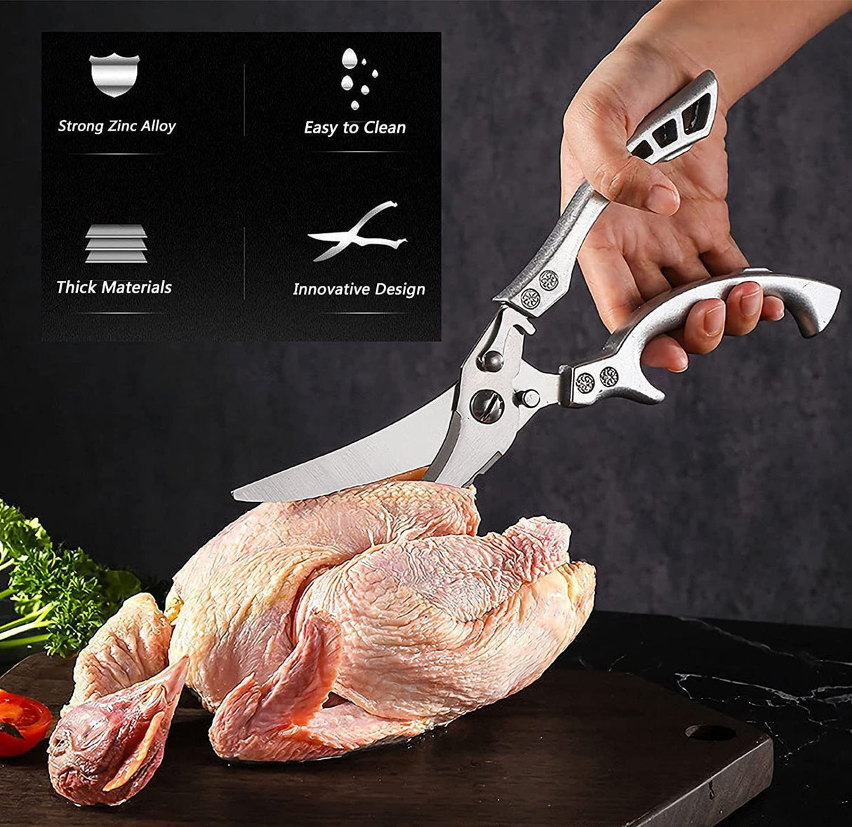 Chicken Bone Scissors Food Scissors Cooked Chicken Goose Duck Barbecue Scissors Home Kitchen Outdoor Scissors Barbecue Scissors - Julia M LifeStyles
