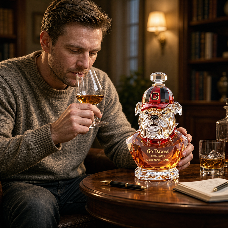 Sculptural Glass Spirits Decanter