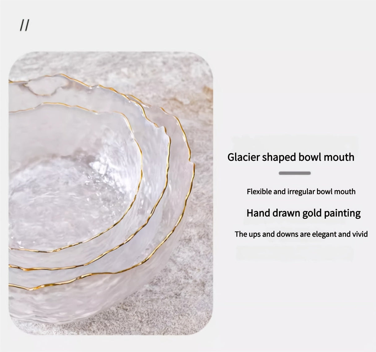 Elegant Three-Piece Glass Mixing Bowl Set Julia M LifeStyles