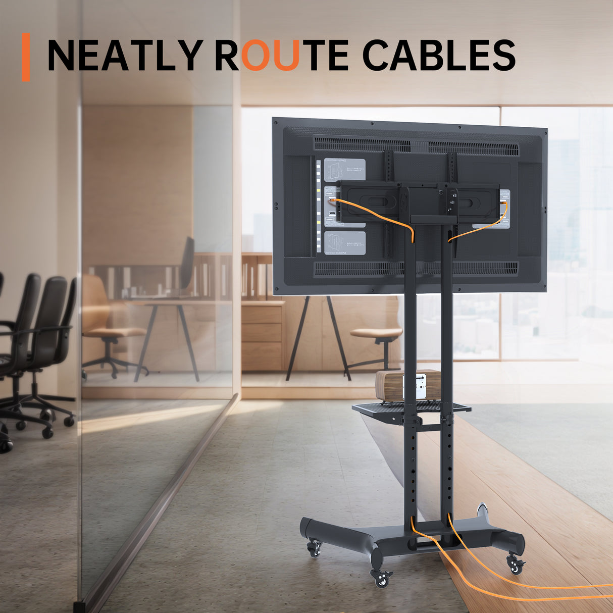 Universal Rotating TV Stand, Suitable for 32-80 inch TVs, Tiltable Desktop TV Stand, Maximum VESA 600x400mm (Black) - Julia M LifeStyles