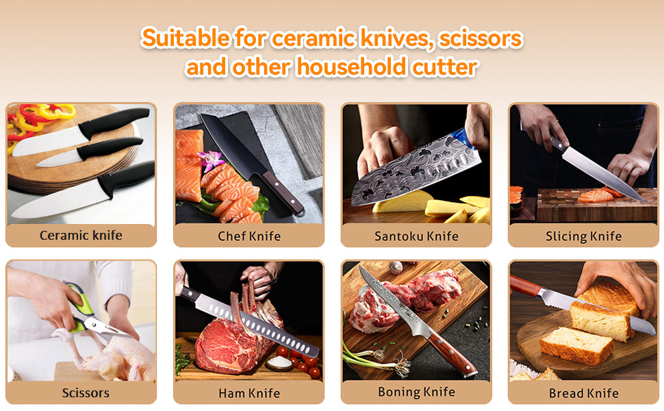Electric Knife Sharpener, Professional Knife Sharpener for Home, Stages for Kitchen Knives Quick Sharpening & Polishing Julia M Home & Kitchen