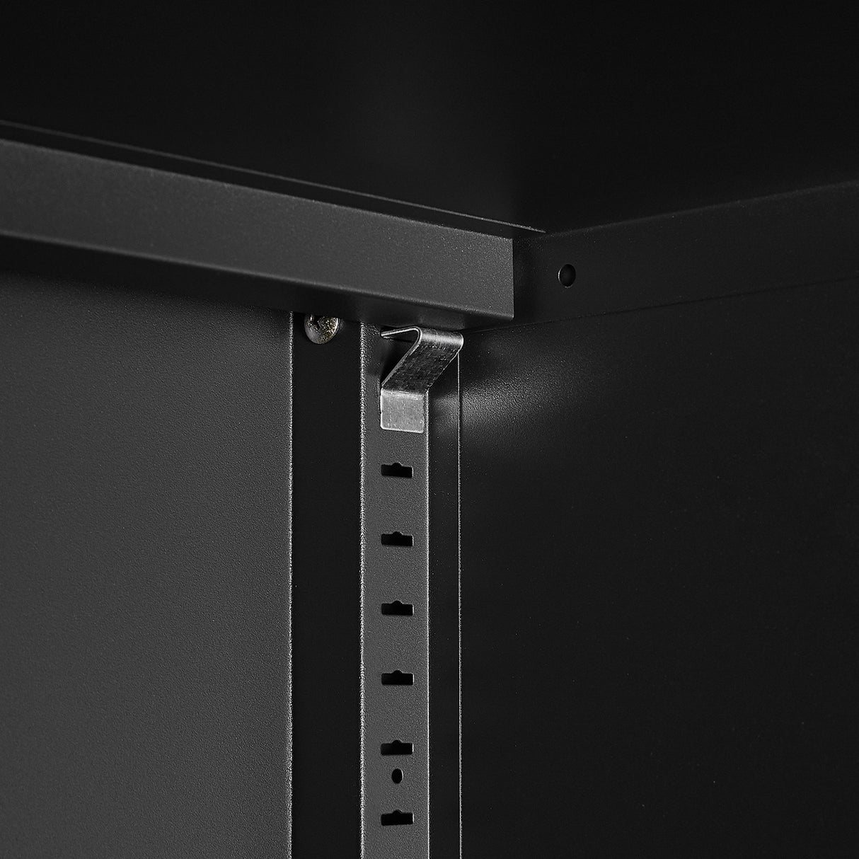 Steel storage cabinet, double door miscellaneous storage cabinet, 2 movable partitions - Julia M LifeStyles